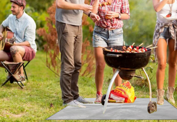 Outdoor BBQ Grill Floor Protection Mat - Available in Three Sizes & Option for Two-Pack