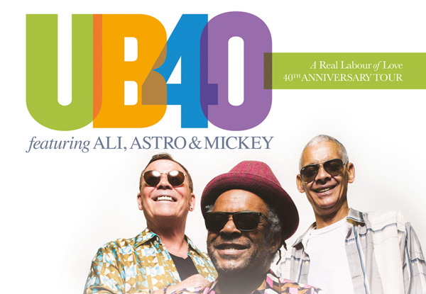GrabOne Exclusive Early Bird Ticket to UB40 Featuring Ali, Astro & Mickey at Hagley Park, Christchurch, Wednesday 6th February 2019 - Options for GA, Gold Reserve & VIP (Booking & Service Fees Apply)