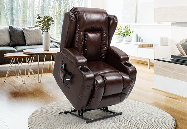 Electric 8 Point Heated Vibrating Massage Recliner Chair