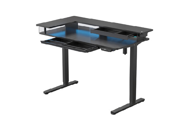 Two-Tier LED Electric Motorised Standing Desk - Two Colours Available