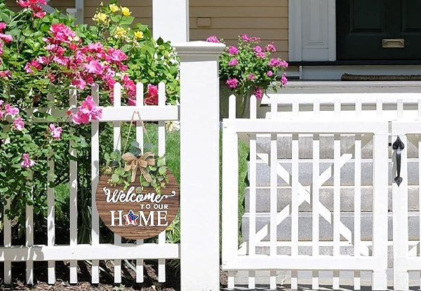 Interchangeable Front Door Welcome Sign Decor