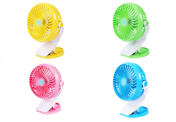 Clip On Mini Desk USB Fan - Four Colours Available & Option for Two with Free Delivery