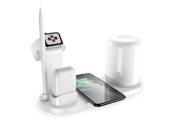 Wireless Charging Dock with LED Lamp - Two Colours Available