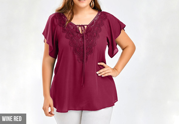 Embroidered Sheer Top - Available in Six Colours & Five Sizes
