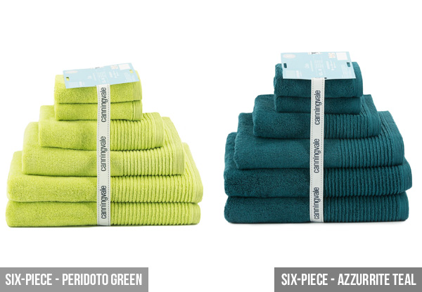 Canningvale Six-Piece Oslo Towel Set - Six Colours Available with Free Delivery