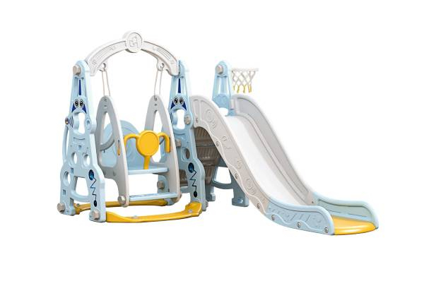Four-in-One Kids Slide Swing Set