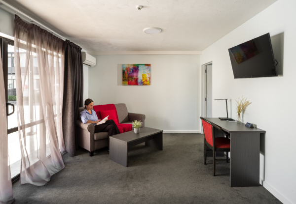 One-Night Christchurch Stay for Two People in a One-Bedroom Apartment with Late Check-Out