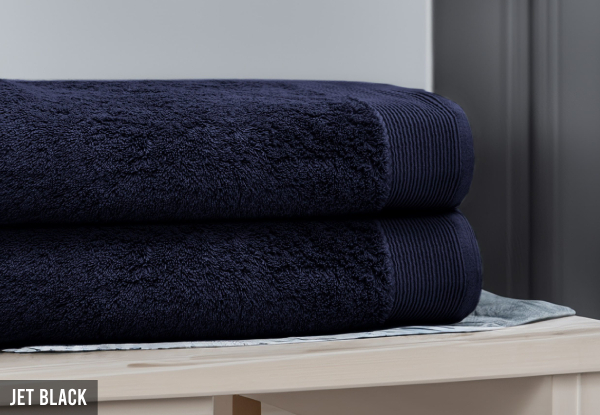 Two-Piece 100% Cotton Bath Sheet Set - Nine Colours Available