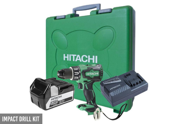 Hitachi 18V Power Tool Kit Range - Options for Impact Drill, Impact Driver or Dual Kit