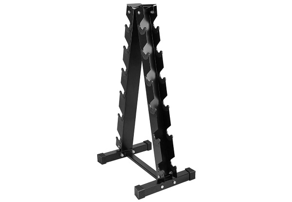 Six-Tier Steel A-Type Dumbbell Rack Stand