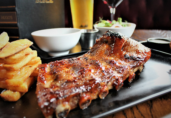 Two Half Racks of New Orleans BBQ Baby Back Ribs & Two Drinks for Two People - Option to incl. Two Potions of Chicken Wings