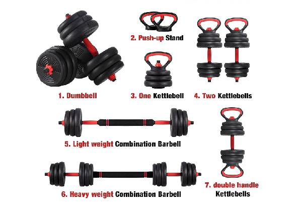 Four-in-One Adjustable 40kg Dumbbell Set