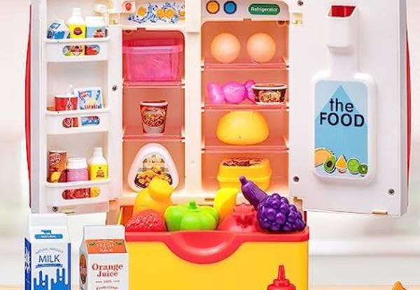39-Piece Mini Refrigerator Toy Set - Two Colours Available