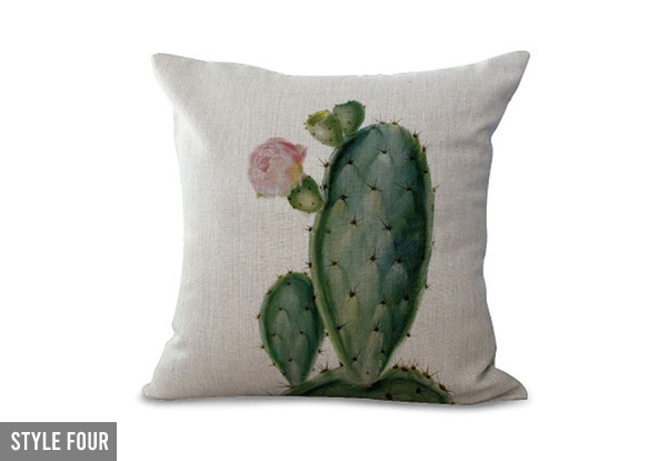 Two-Pack of Succulent Pillow Cases - Five Styles Available & Option for Four-Pack