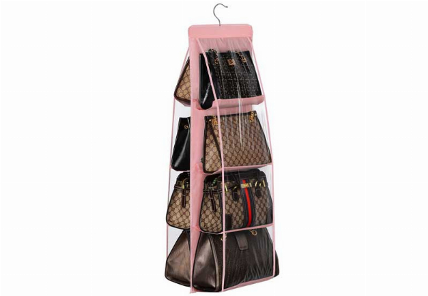 Eight-Pocket Handbag Hanging Organiser - Available in Three Colours