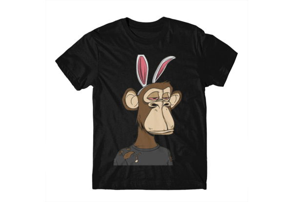 Large Bunny Ear Bored Ape T-Shirt - Option for Extra Large