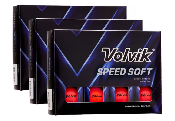 Three-Dozen Volvik Speed Soft Golf Ball - Available in Six Colours