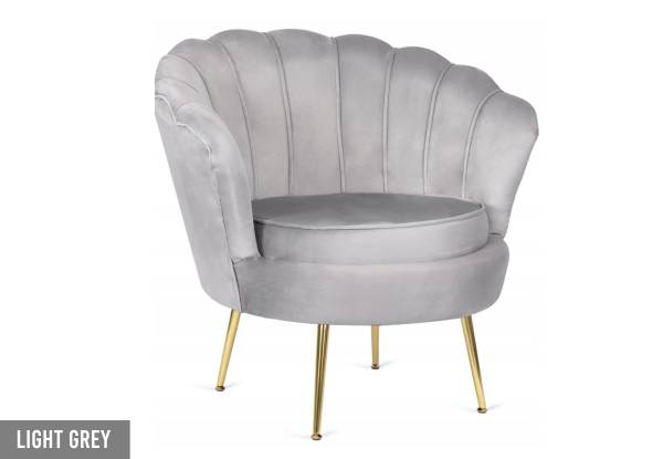 Luxury Velvet One-Seater Sofa Chair - Available in Two Colours