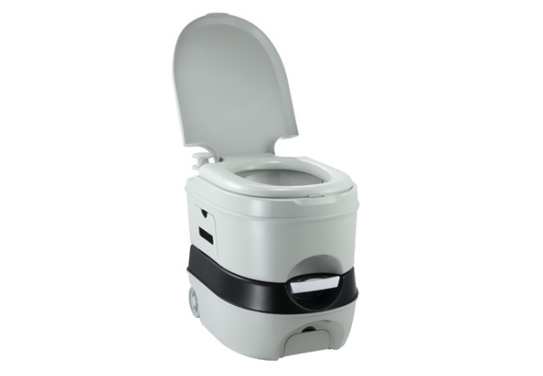 24L Portable Toilet Seat with Drawstring Wheels