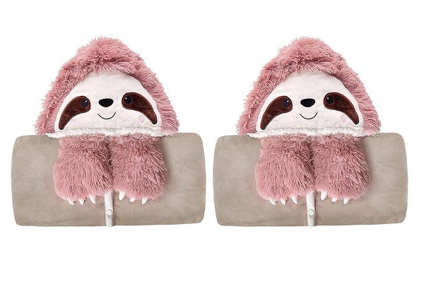 Flannel Wearable Sloth Adult Hooded Blanket - Option for Two