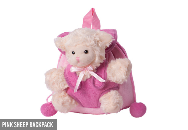 Kids Backpack with Removable Soft Toy - Three Options Available