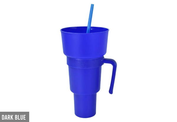 Reusable Dual Drink & Snack Cup - Nine Colours Available