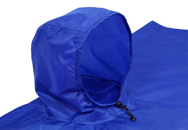 Multifunction Hooded Rain Poncho, Canopy or Camping Mat