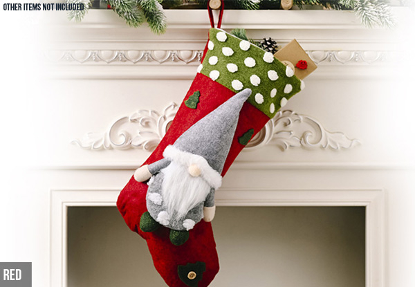 Christmas Santa Stocking - Three Colours Available