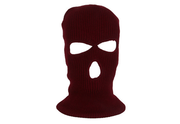 Three-Hole Full Face Ski Mask - Available in Five Colours & Option for Two