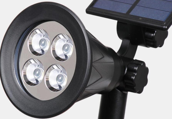 Two-Pack of LED Solar Outdoor Spotlights