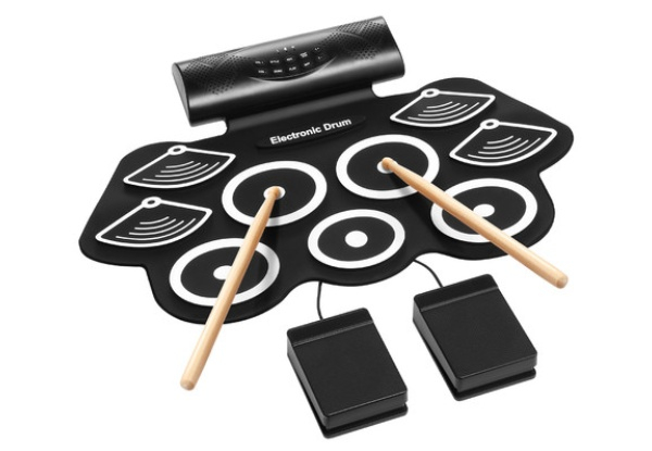 Melodic Nine Pads Portable Electronic Drum Set