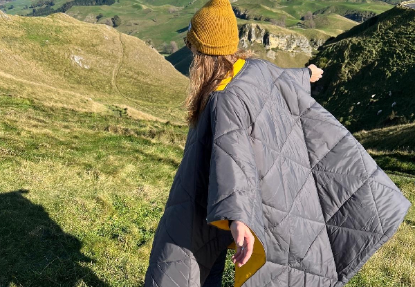 Compact & Warm Wearable Outdoor Poncho Blanket - Two Options Available