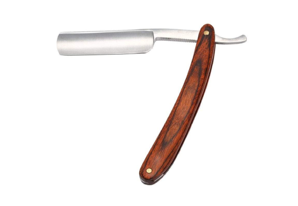 Pearwood Handle Men's Folding Razor Blade