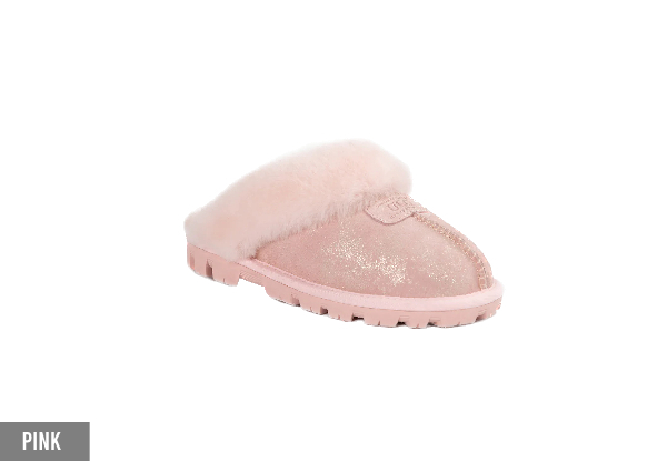 Ugg Coquette Foil Print Slippers - Available in Two Colours & Seven Sizes