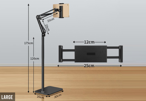 Adjustable Tablet Floor Stand - Available in Two Sizes