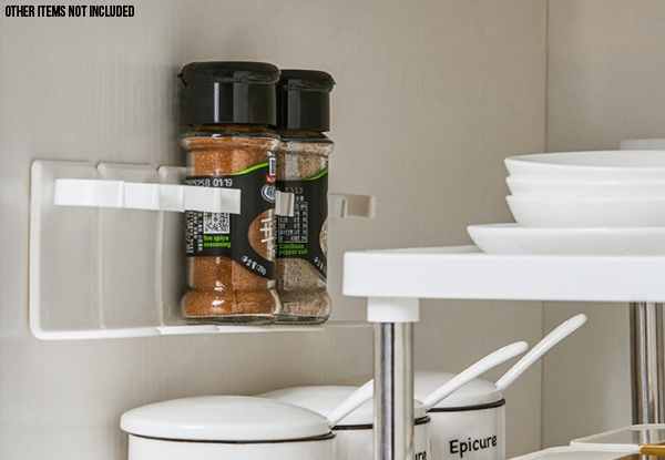 Self-Adhesive Kitchen Spice Rack  - Two Colours Available & Option for Two
