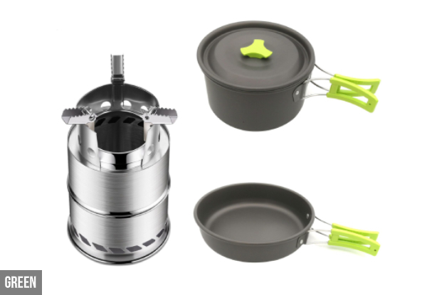 Camping Wood-Burning Stove Set - Three Colours Available with Free Delivery