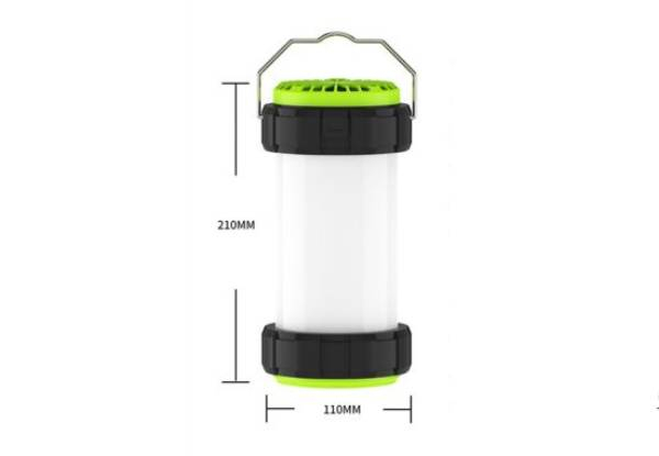 Five-in-One Rechargeable LED Camping Lantern with Fan