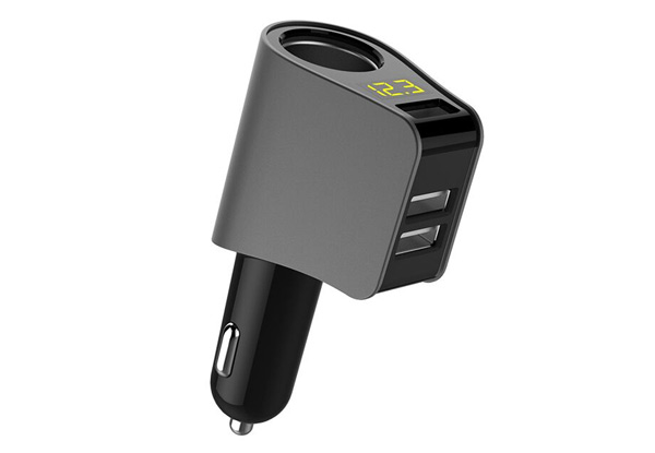 Three-Port USB Car Charger Adaptor with Free Delivery