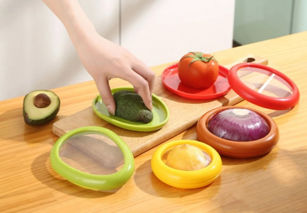 Four-Piece Silicone Fruit & Vegetable Storage Container Set