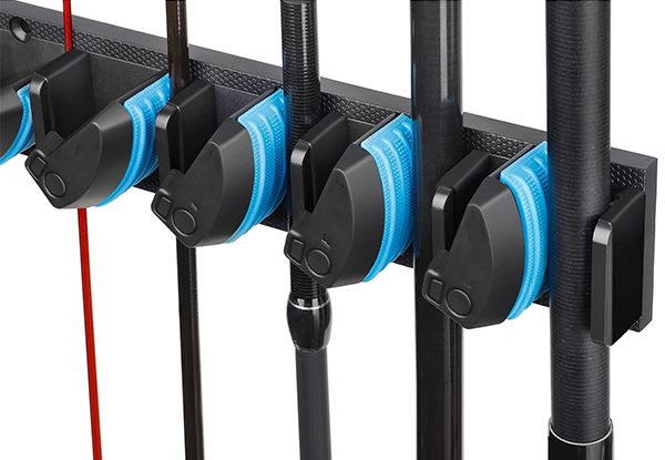 Nine Rods Vertical Wall Mounted Fishing Rack