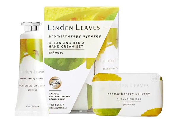 Linden Leaves Pick Me Up Cleansing Bar & Hand Cream Set