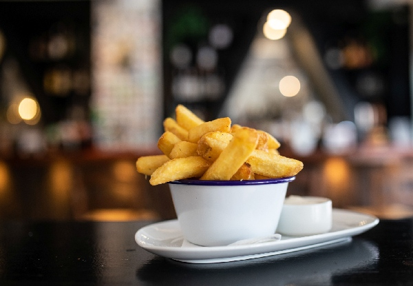 Four Craft Beers or Cider, A Large Pizza, Herbed Fries & Aioli for Two People