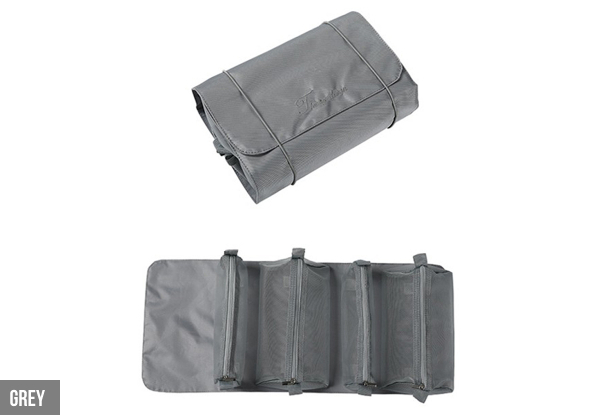 Detachable Roll-Up Travel Cosmetic Bag - Three Colours Available & Option for Two