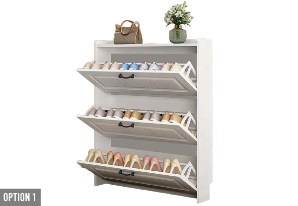 Shoe Cabinet Storage Rack Range - Two Options Available