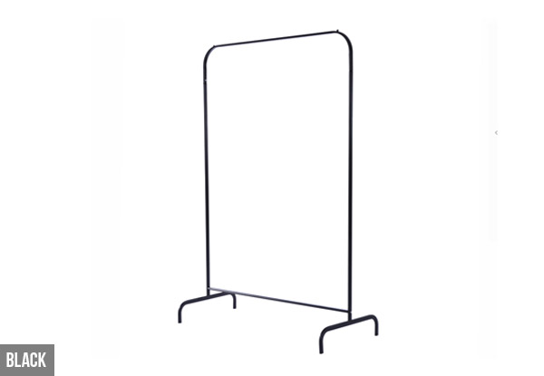 Single Rail Metal Clothes Rack - Two Colours Available