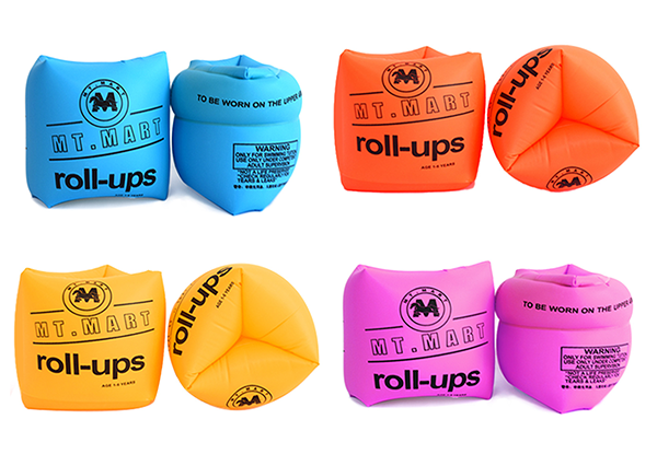 One-Pair of Inflatable Swim Arm Float Rings - Four Colours Available & Option for Two-Pairs