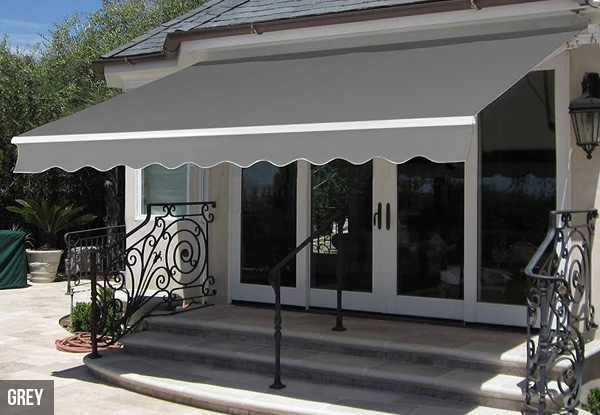 Retractable Folding Arm Awning - Four Sizes & Three Colours Available