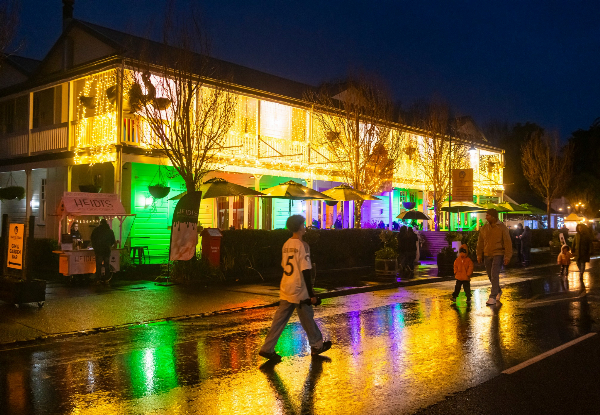 30% Off Entry to the Illumination Night Walk at the New Zealand Festival of Christmas in Greytown - Options for Family Pass with Treats, or Two Adults with $50 White Swan Voucher