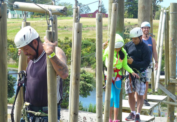 One Adult & One Child Croc Course High Ropes Pass